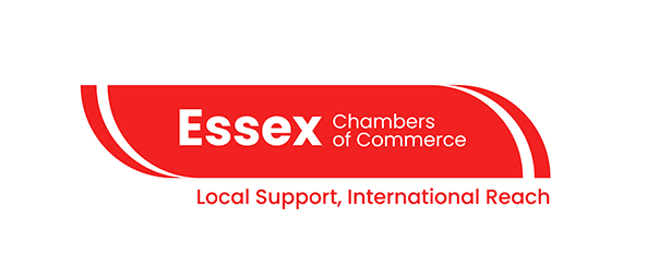 Essex Chambers of Commerce logo with red and white design on a white background