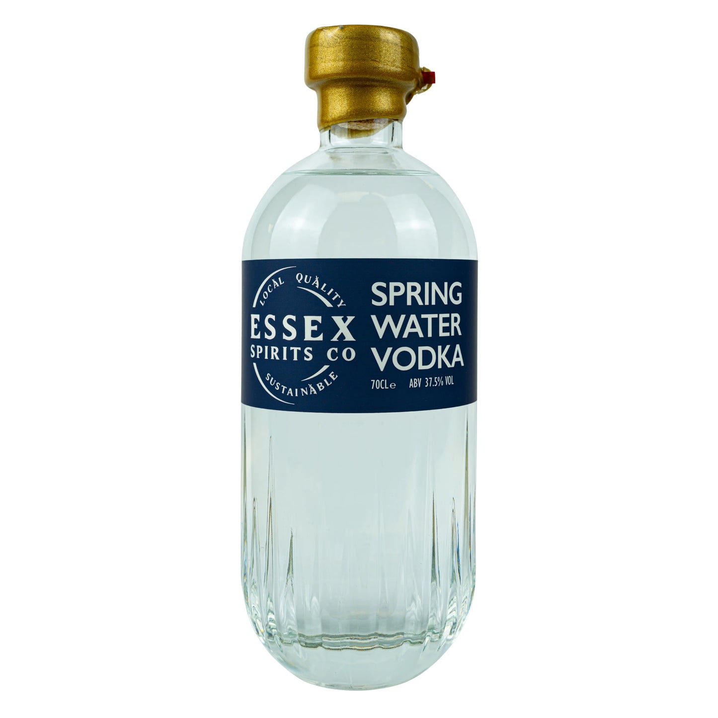 Bottle of Spring Water Vodka from Essex Spirits Co on a white background available at Stort Valley Gifting
