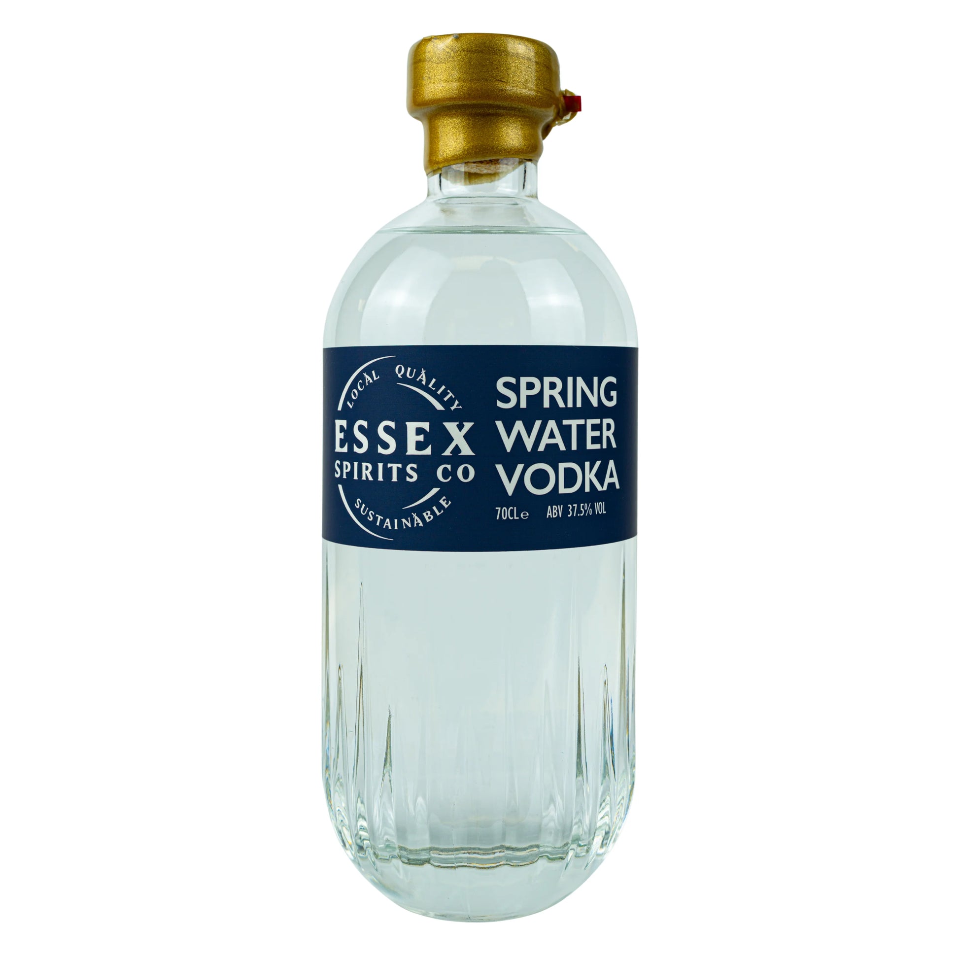 Bottle of Spring Water Vodka from Essex Spirits Co on a white background available at Stort Valley Gifting