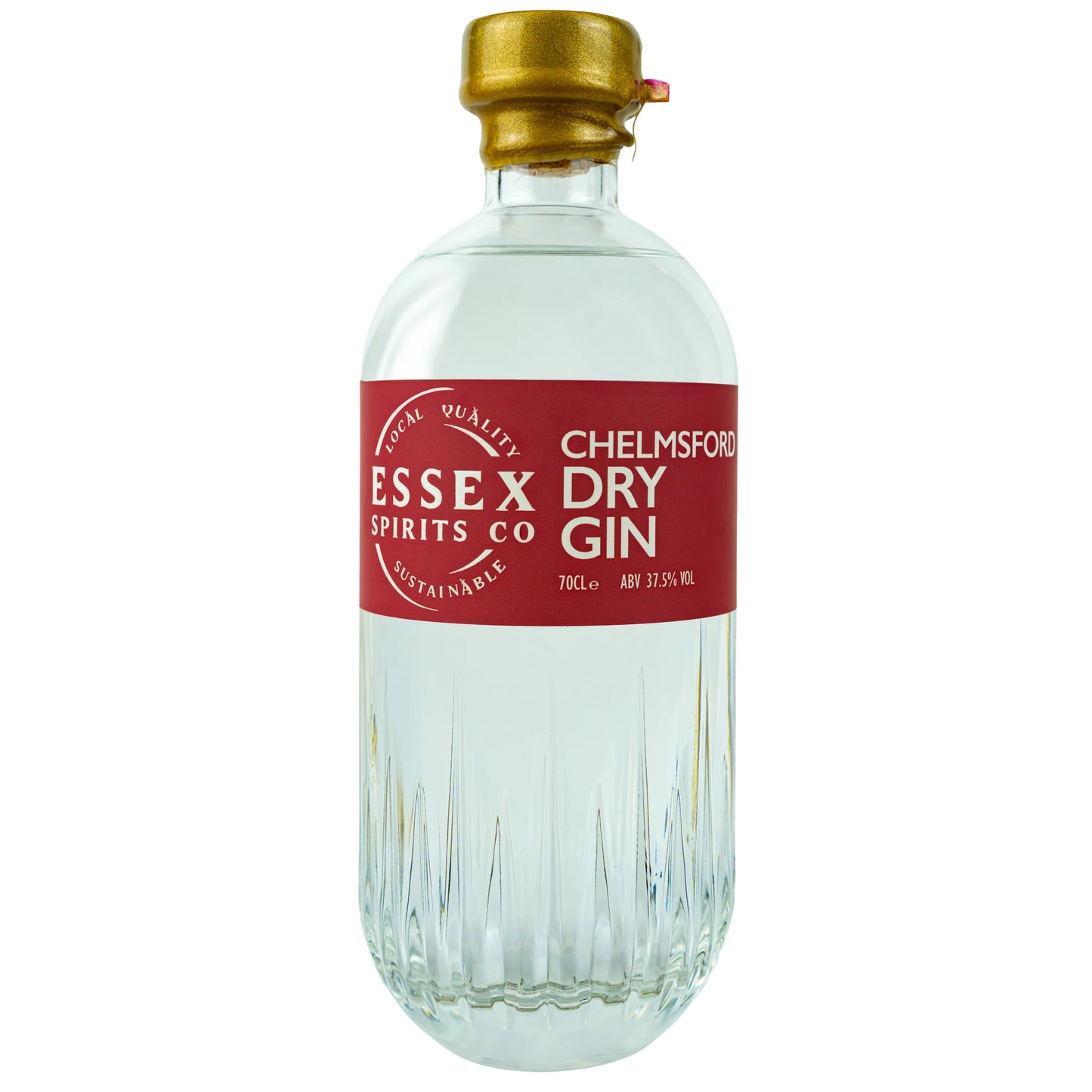 Bottle of Essex Spirits Co Chelmsford Dry Gin on a white background available at Stort Valley Gifting