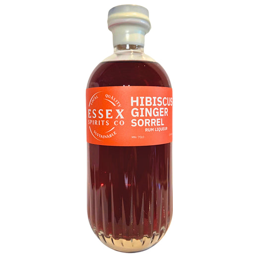 Bottle of Essex Spirits Co. Hibiscus Ginger Sorrel on a white background available at Stort Valley Gifting