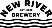 New River Brewery logo with text and wave design