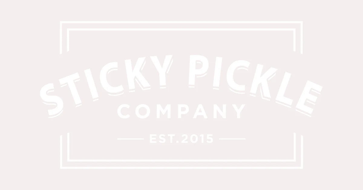 Sticky Pickle Company logo on a white background