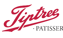 Tiptree Patisserie logo in red on a white background