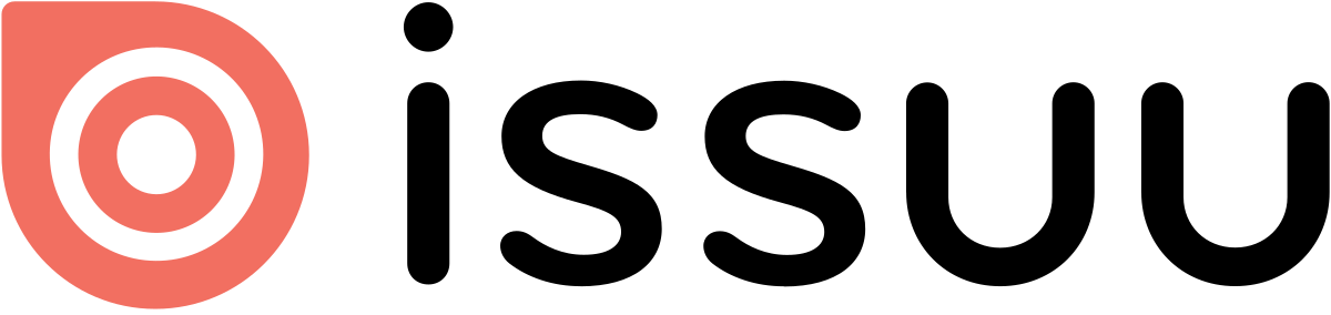 issuu logo with a red circle and black text